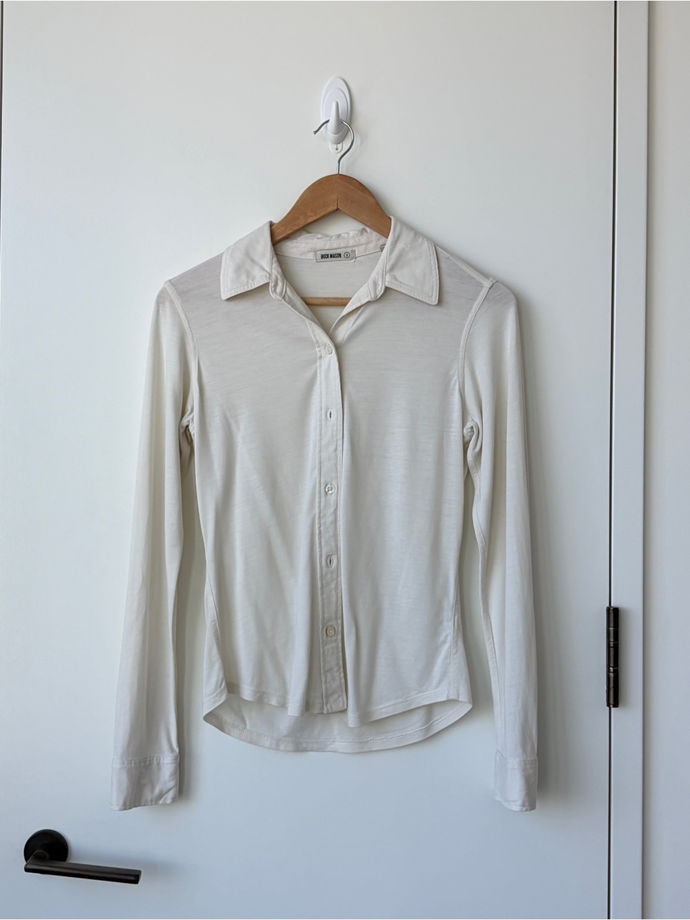Buck Mason Cream Button-Down Long Sleeve Shirt